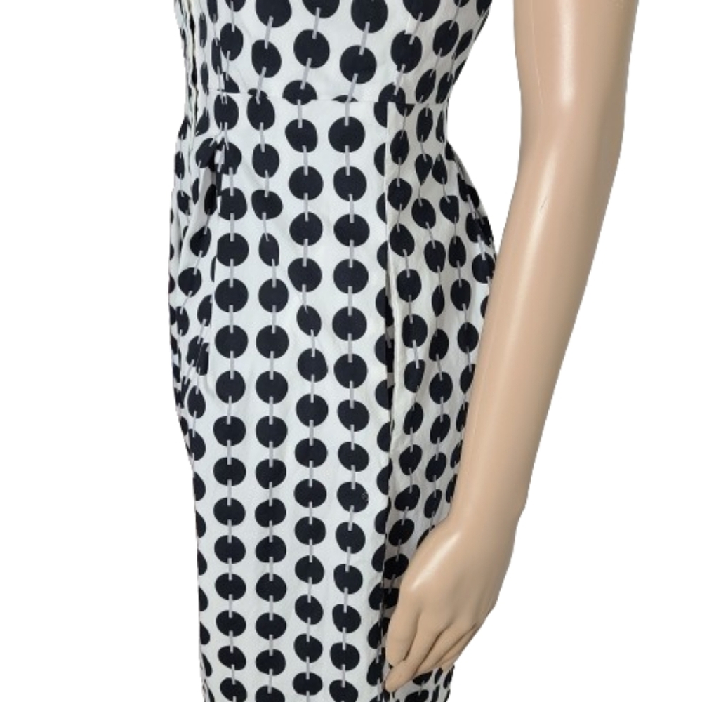 Club Monaco Black & White Pleated Mini Shirt Dress Women's Size 0 - Picture 11 of 13